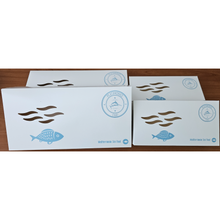 Paper- PL - Fish Boxes Kraft or White  Colors